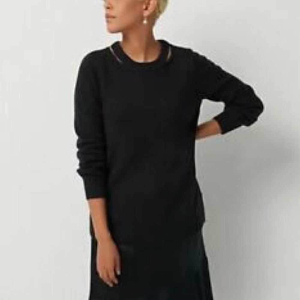 Jason Wu Long Sleeve Front Tie Sweatshirt